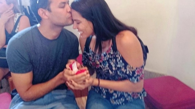 Um pedido de casamento aos pés do Redentor